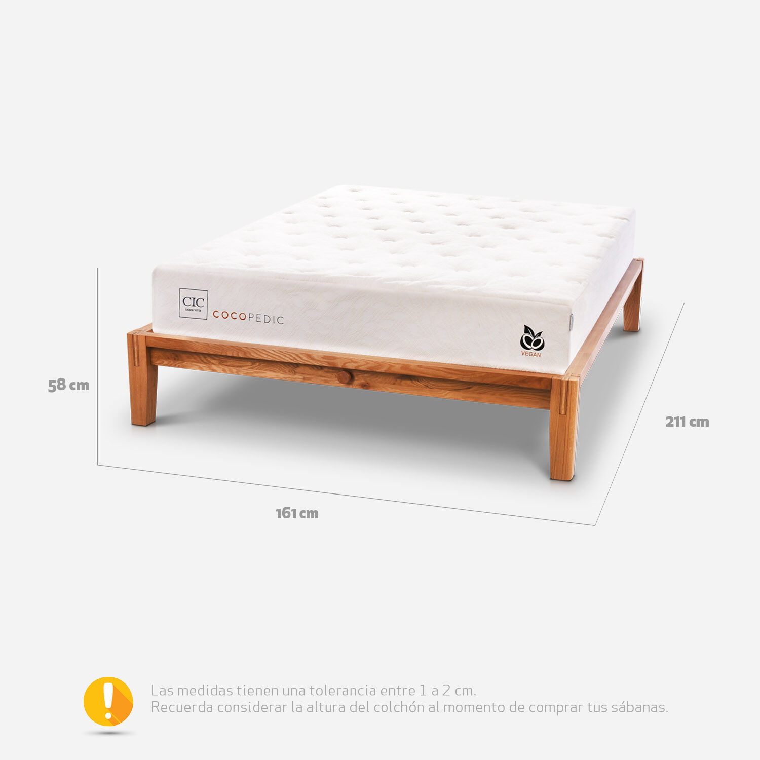Cama Oak 2 Plazas Cocopedic 