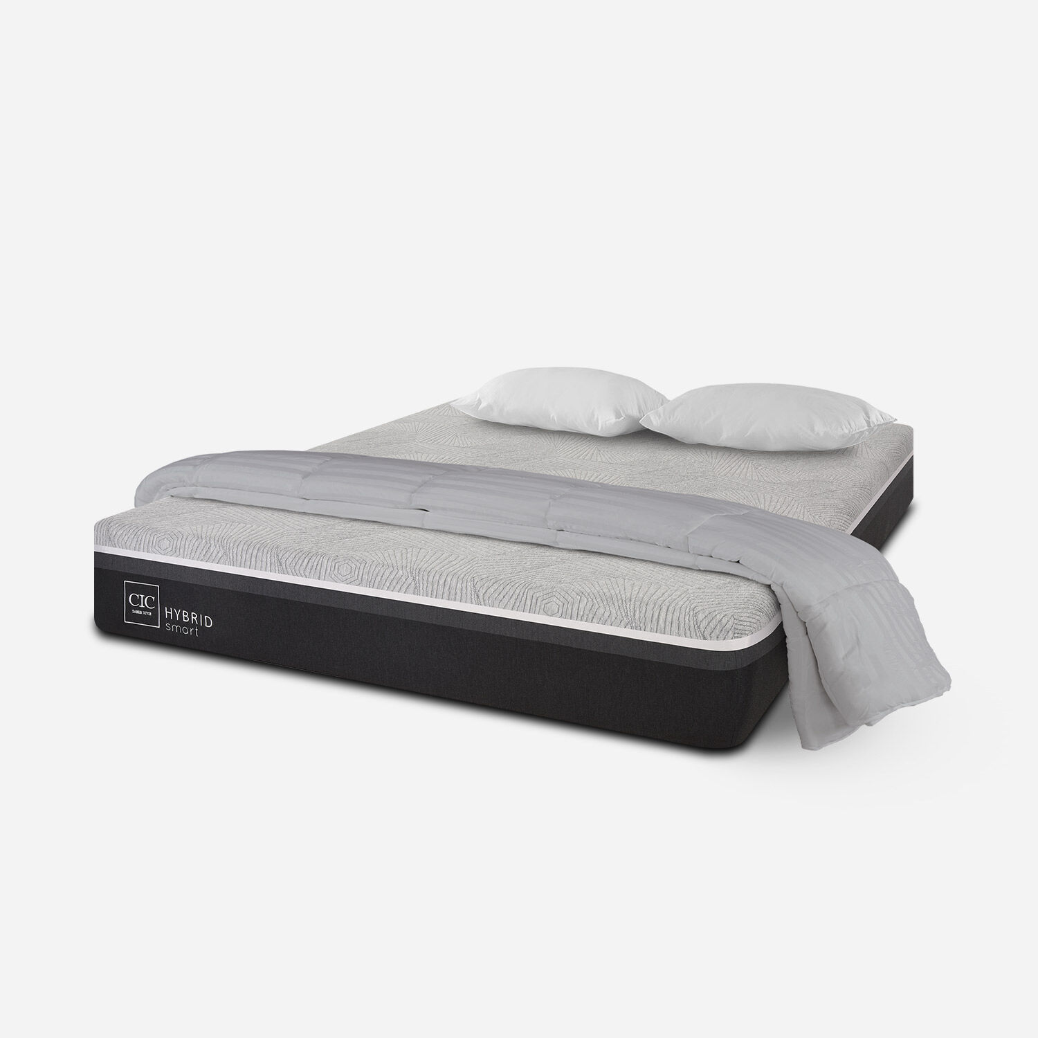 Colch&oacute;n 2 Plazas Hybrid 150x200 + Almohadas Viscoel&aacute;sticas + Plum&oacute;n