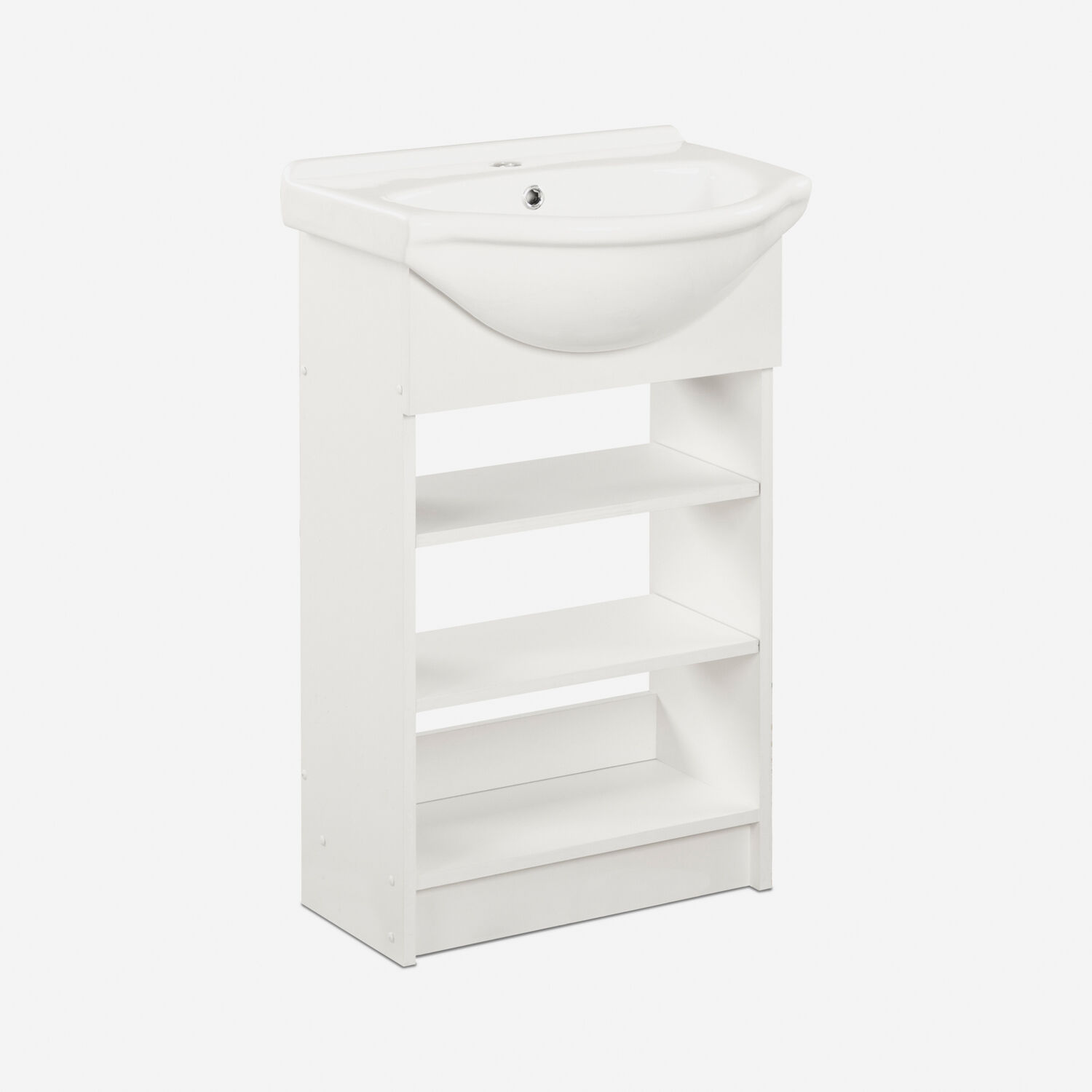 Vanitorio 2 Repisas Cannes Blanco 50 Cm.