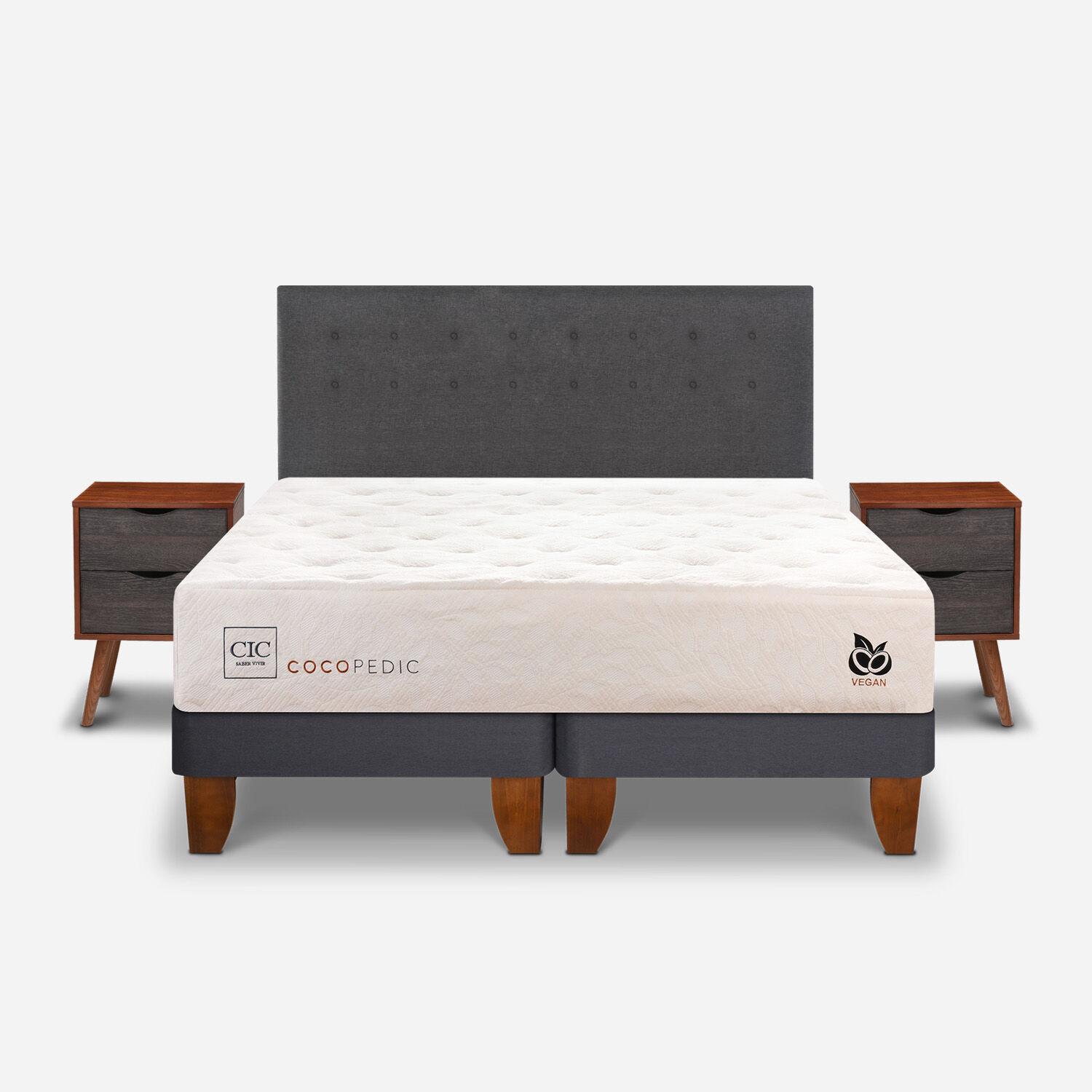 Cama Europea King Cocopedic + Set Éufrates