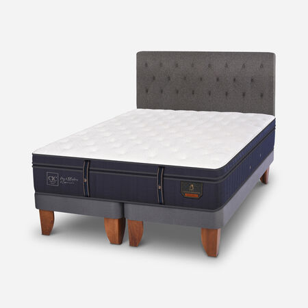 Cama Europea King Grand Premium + Respaldo Kavery