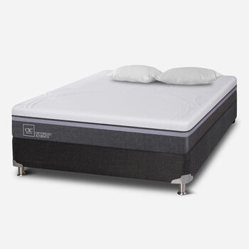 Box Spring 2 Plazas Ortopedic Advance Base Normal 5 Zonas + Almohadas