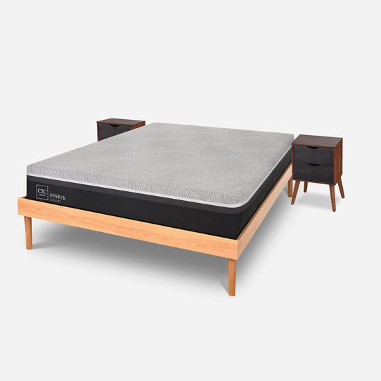 Cama 2 Plazas Hybrid + Set Velador Níger