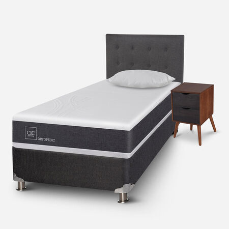 Box Spring 1,5 Plazas Ortopedic 5 Zonas + Almohada + Set &Eacute;ufrates