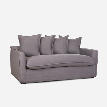 Sofá 2 Cuerpos Relax 4 Cojines Gris