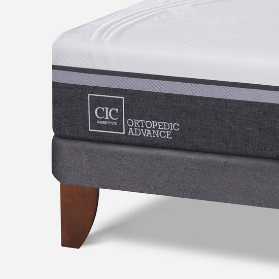 Cama Europea 2 Plazas Ortopedic Advance Base Dividida + Set Tigris