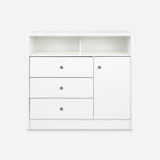 Cómoda 3 Cajones 1 Puerta Kids Blanco