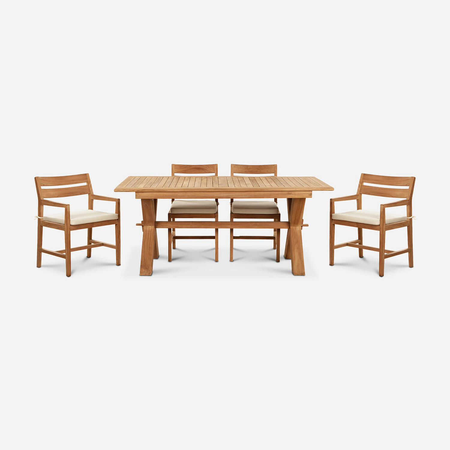 Juego de Comedor para Terraza Teka 4 Sillas 2 Sitiales Aruba