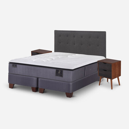 Box Spring 2 Plazas Premium Base Dividida + Set &Eacute;ufrates