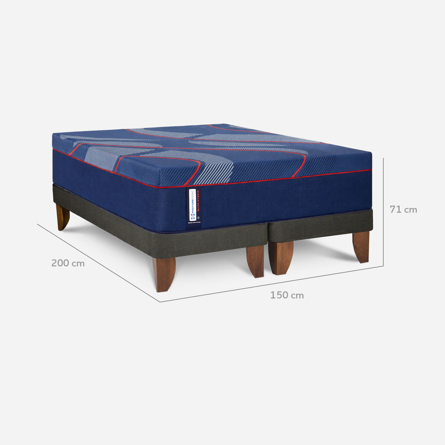 Cama Europea Posturepedic Elite 2 Plazas 150x200