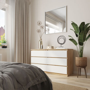 C&oacute;moda 6 Cajones N&oacute;rdica Olmo Blanco