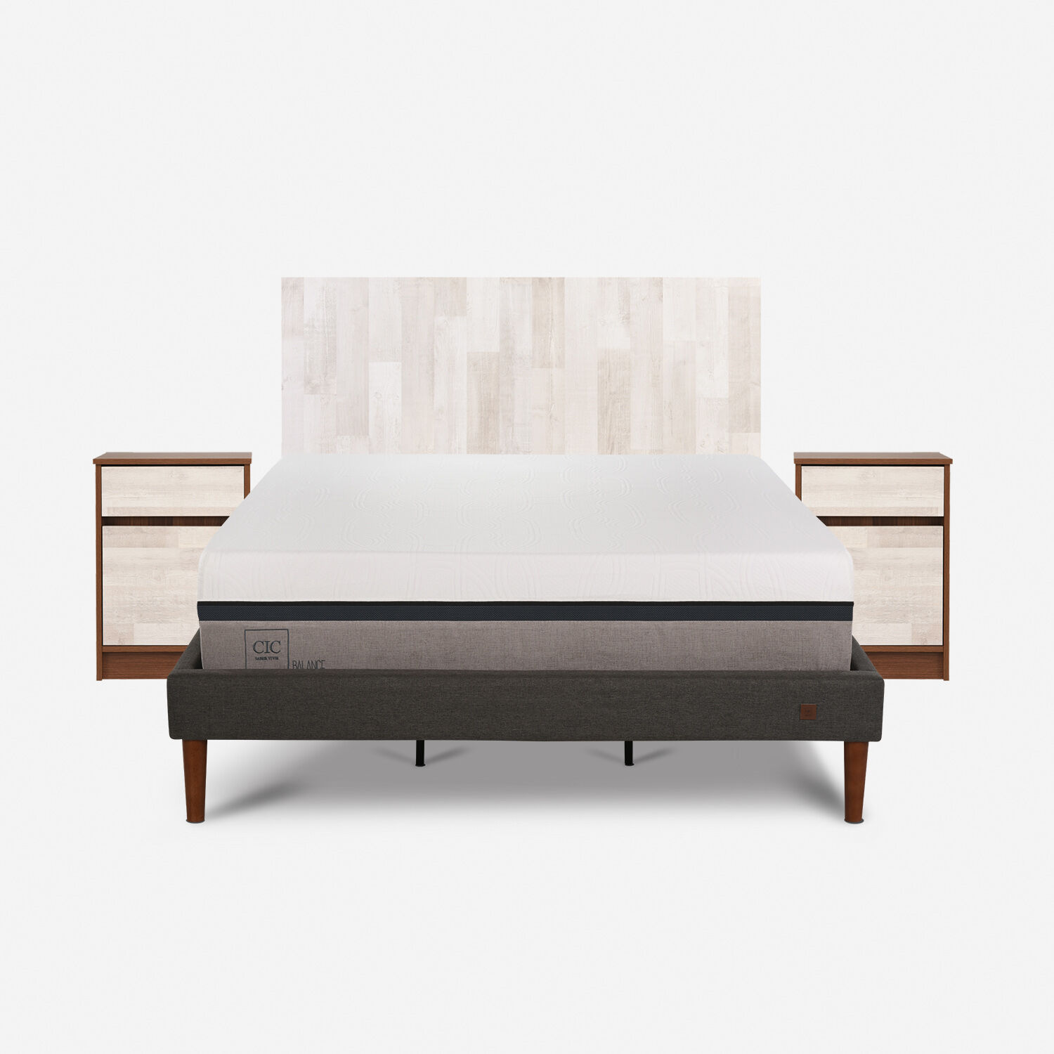 Cama Europea Curve King Balance + Set Legno