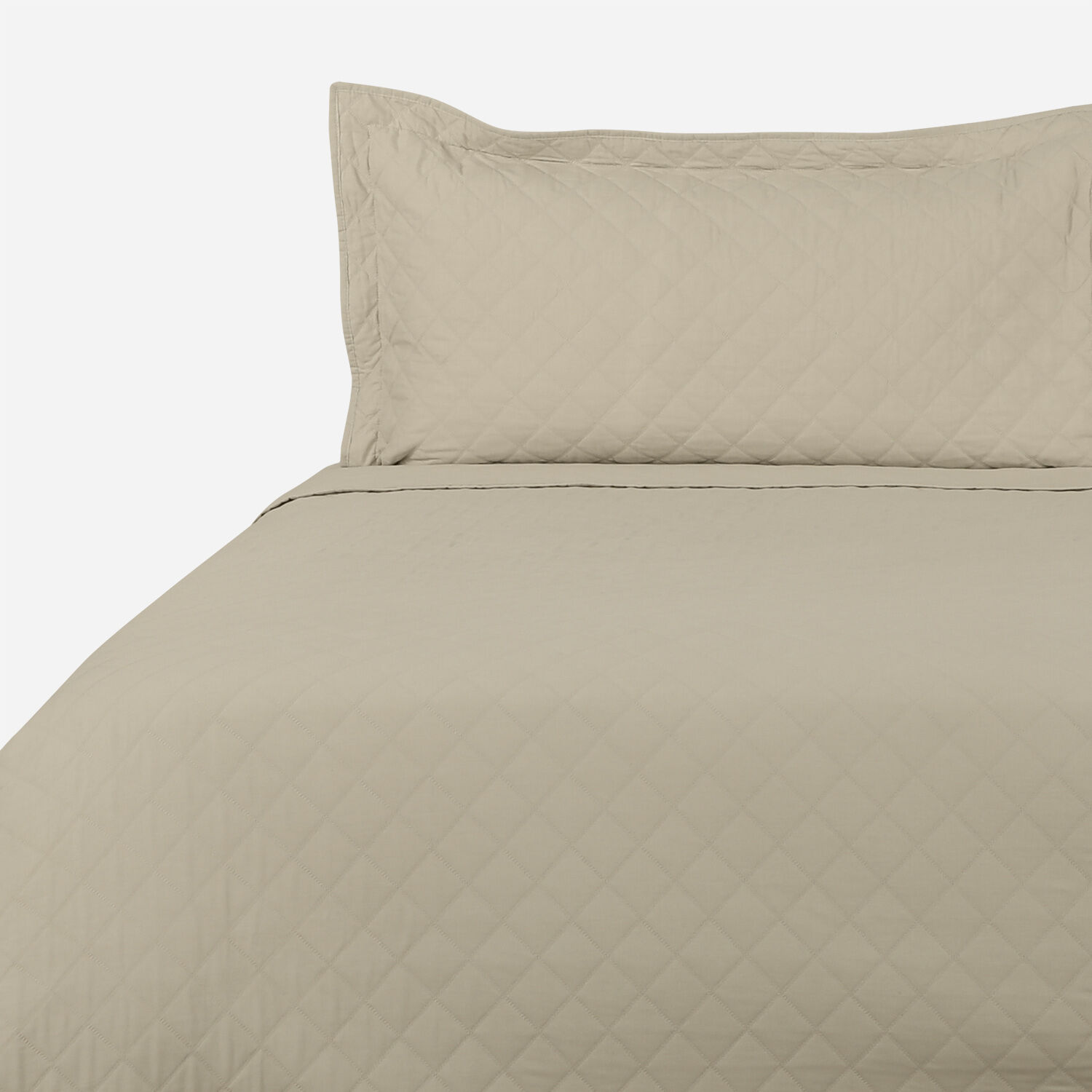 Quilt 2 Plazas Polycotton Taupe