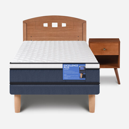 Cama Europea 1.5 Plazas Excellence Plus + Set Gales