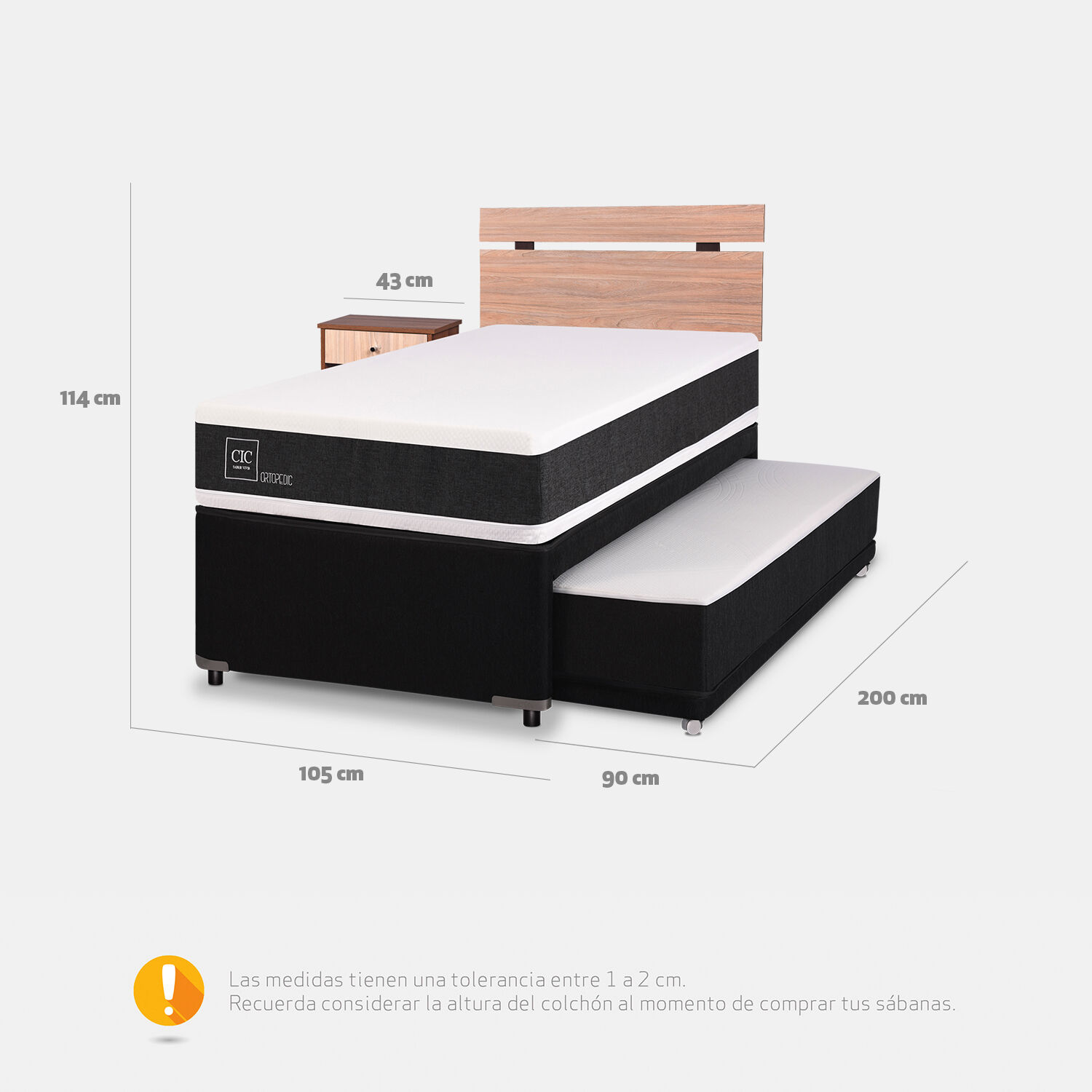 Cama Nido Div&aacute;n Ortopedic + Set Olmo