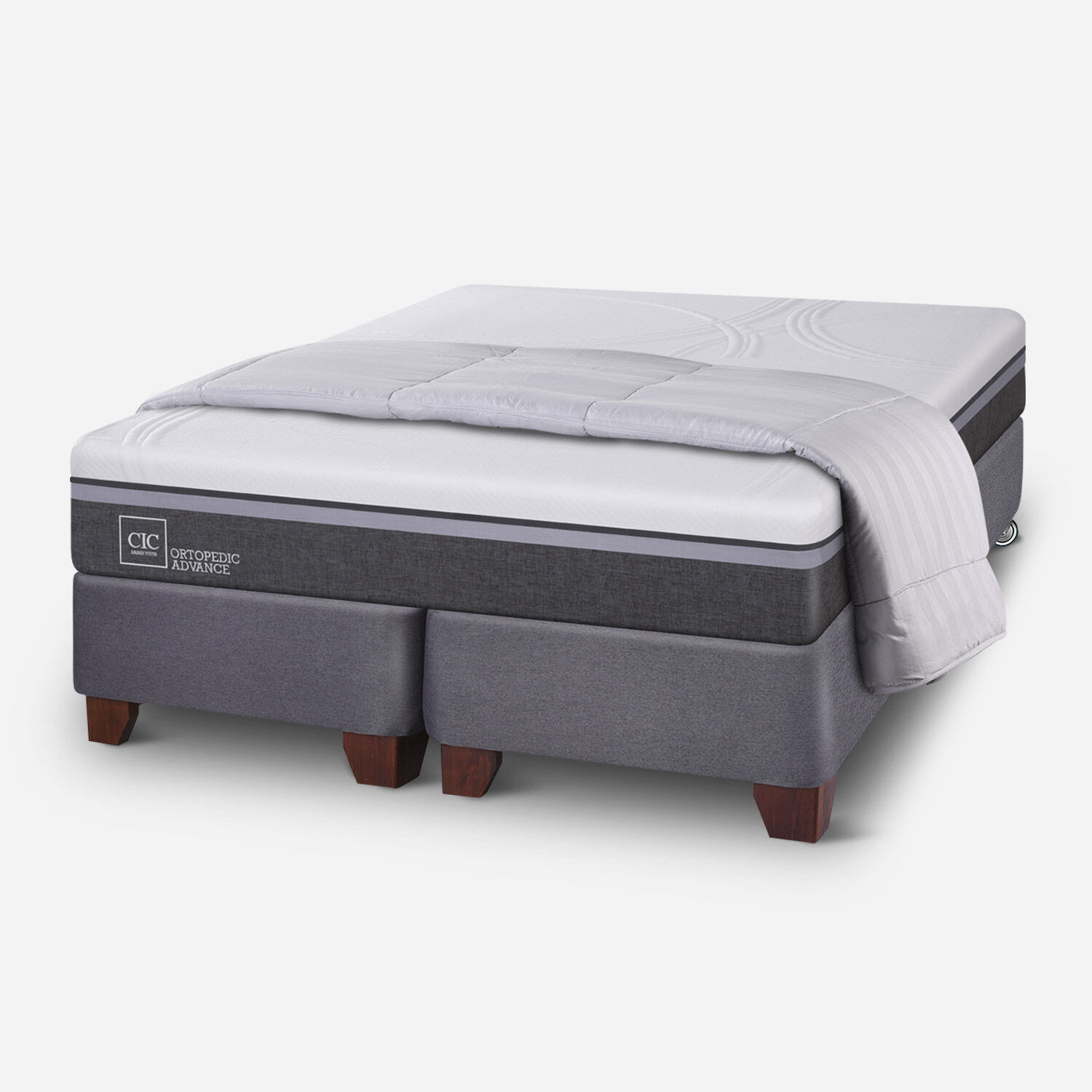 Box Spring King Ortopedic Advance + Plum&oacute;n