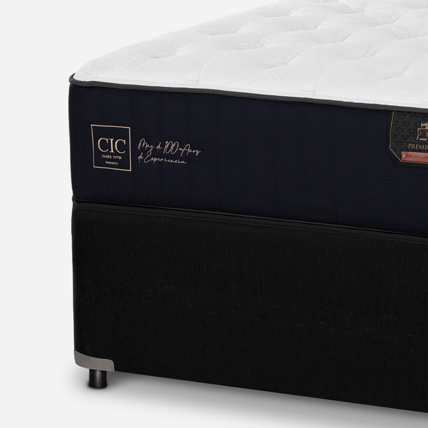 Cama Nido Div&aacute;n Premium + Respaldo M&uacute;nich Gris