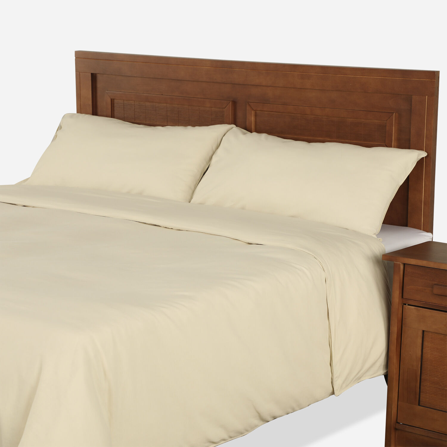 Funda de Plum&oacute;n Super Lino King Crudo