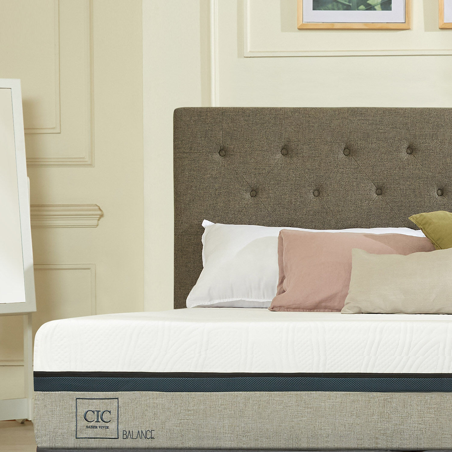 Colch&oacute;n 2 Plazas Balance 150x200 + Almohadas