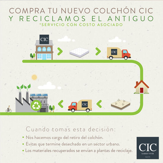 Cama Europea 1.5 Plazas Anatomic + Respaldo Múnich