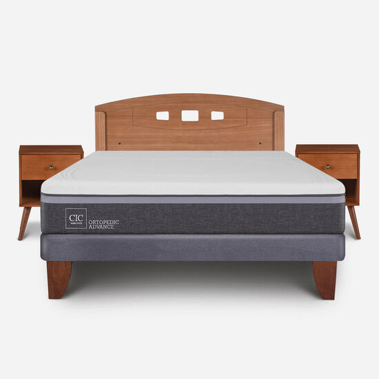 Cama Europea 2 Plazas Ortopedic Advance Base Normal + Set Gales