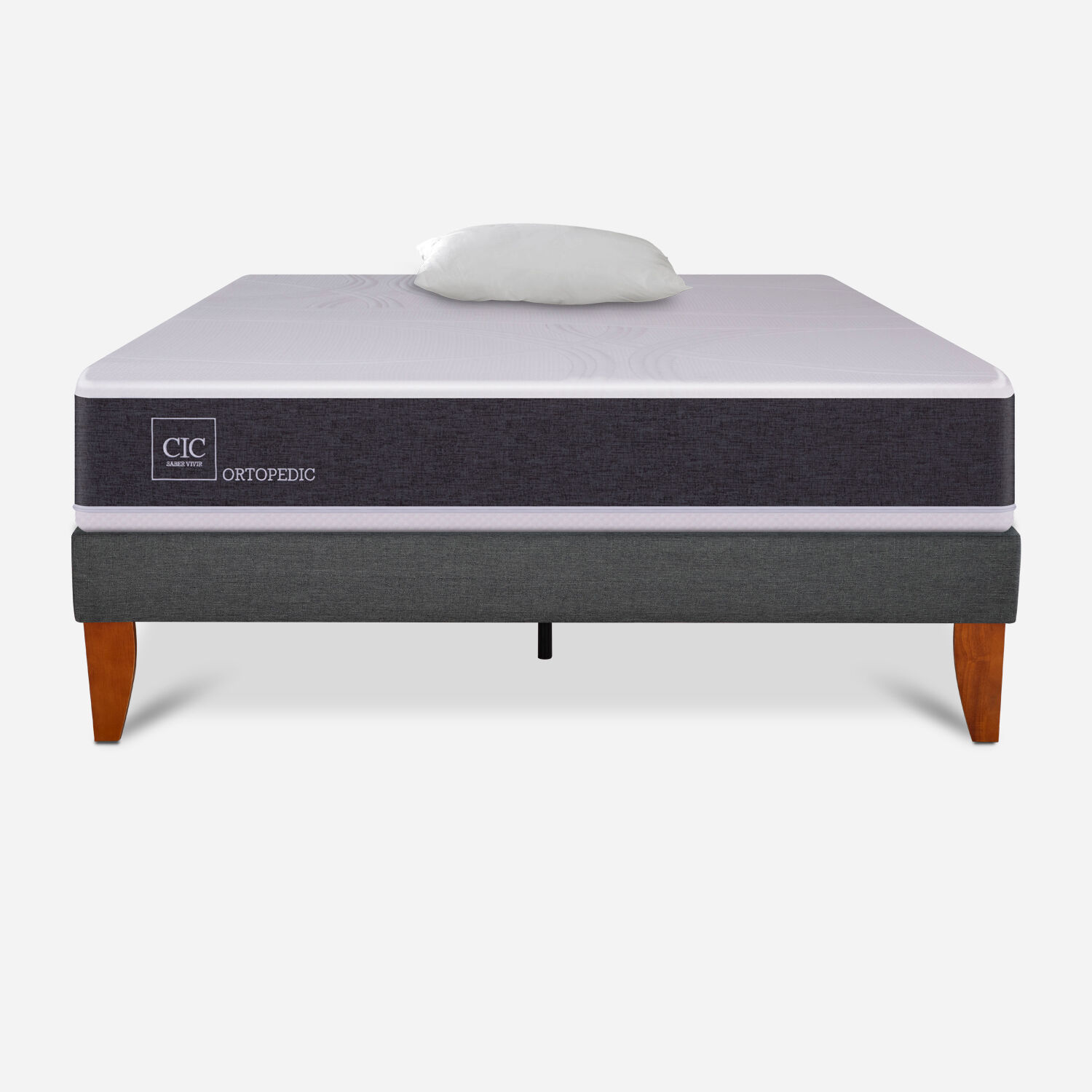 Cama Europea Box 1,5 Plazas Ortopedic + Almohada