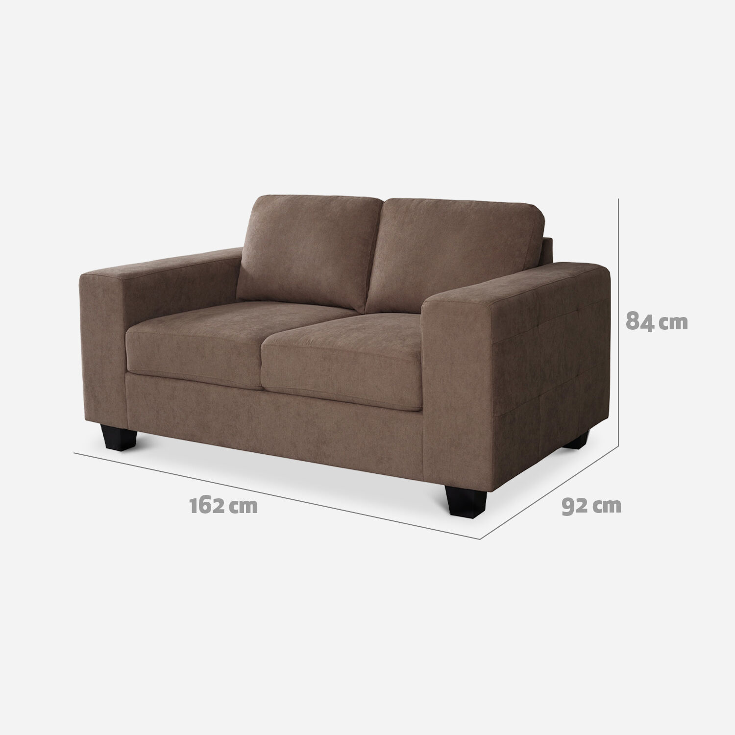 Sof&aacute; 2 Cuerpos T&aacute;mesis Taupe