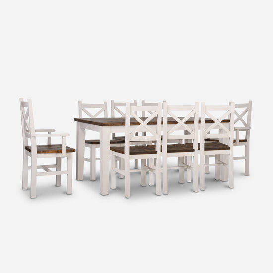 Comedor Provenza Blanco 6 Sillas + 2 Sitiales