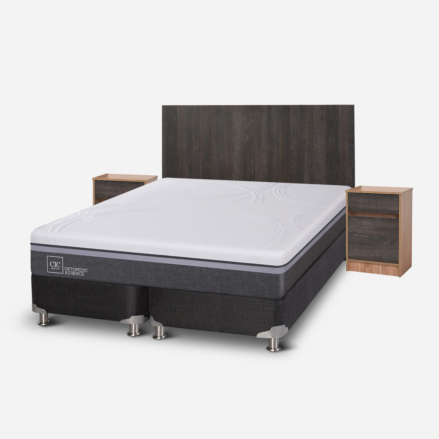 Box Spring King Ortopedic Advance 5 Zonas + Set Espresso
