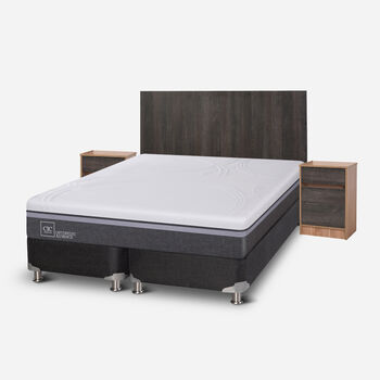 Box Spring King Ortopedic Advance 5 Zonas + Set Espresso