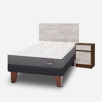Cama Europea 1,5 Plazas Anatomic + Set Legno