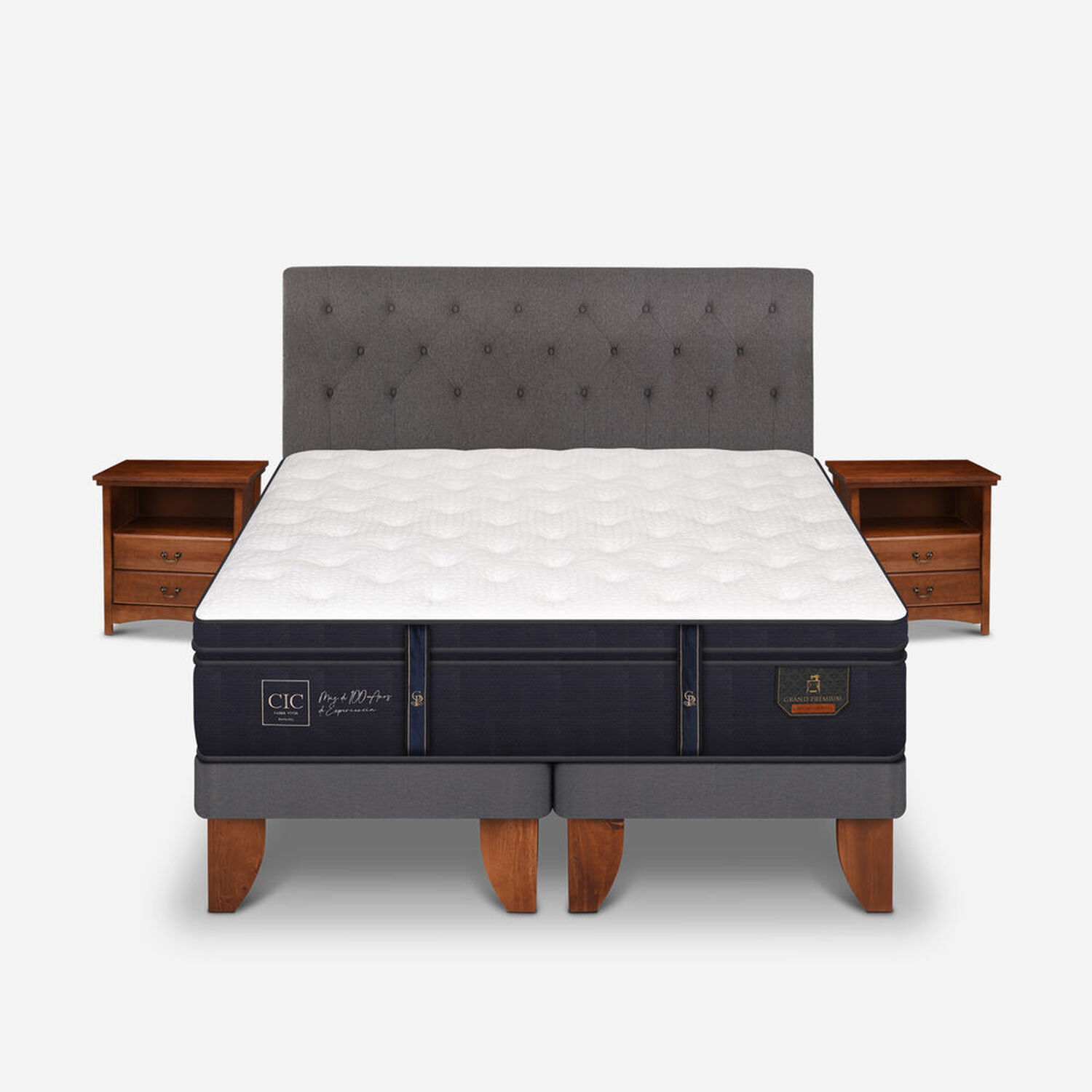 Cama Europea King Grand Premium + Set Kavery