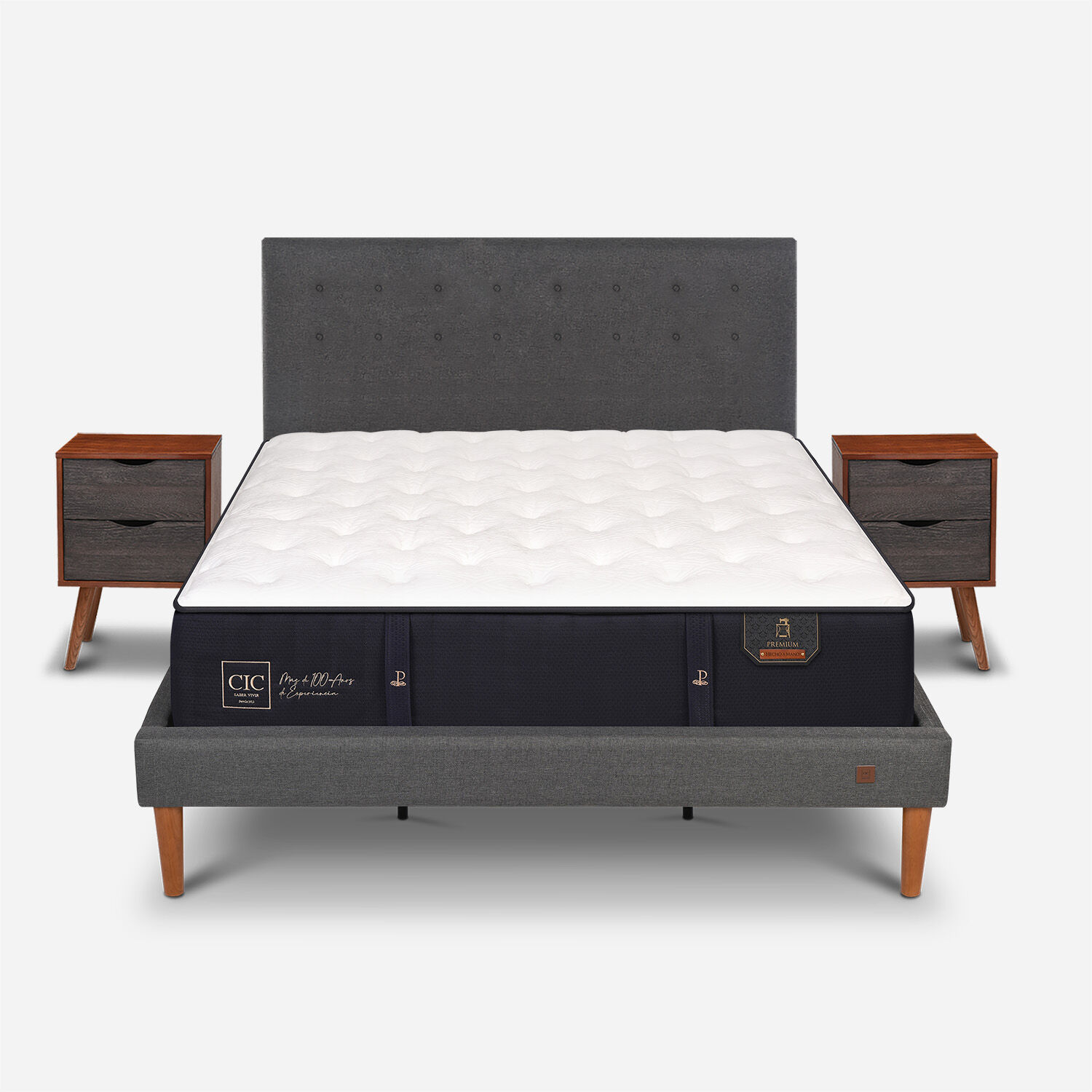 Cama Europea Curve King Premium + Set Éufrates