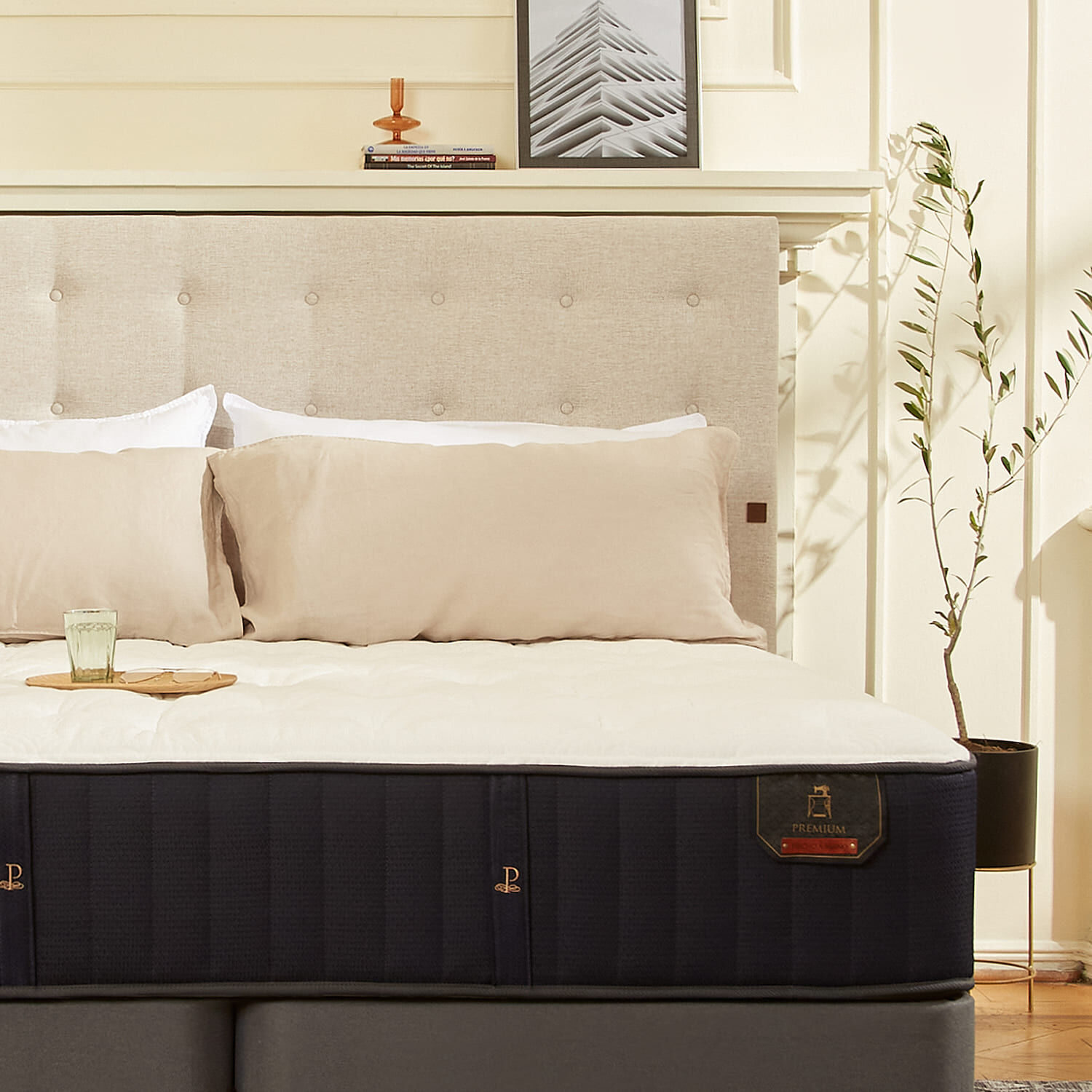 Colchón 2 Plazas Premium 150x200 + Almohadas