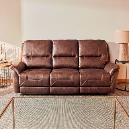 Sof&aacute; 3 Cuerpos Reclinable Toledo Walnut