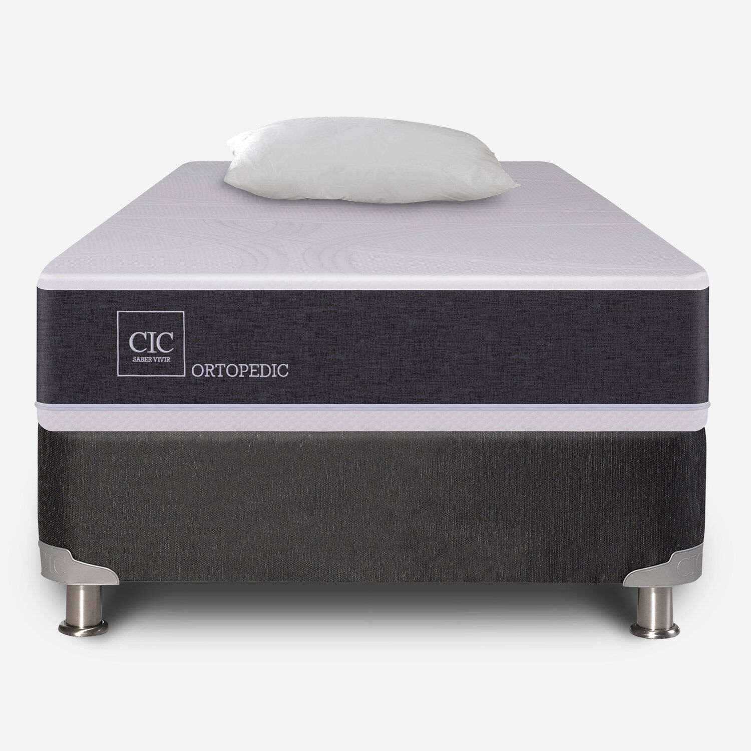 Box Spring 1 Plaza Ortopedic 5 Zonas + Almohada