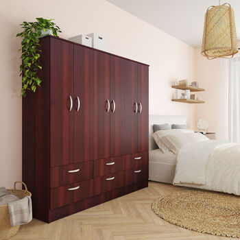 Cl&oacute;set 6 Puertas 6 Cajones Maipo Chocolate