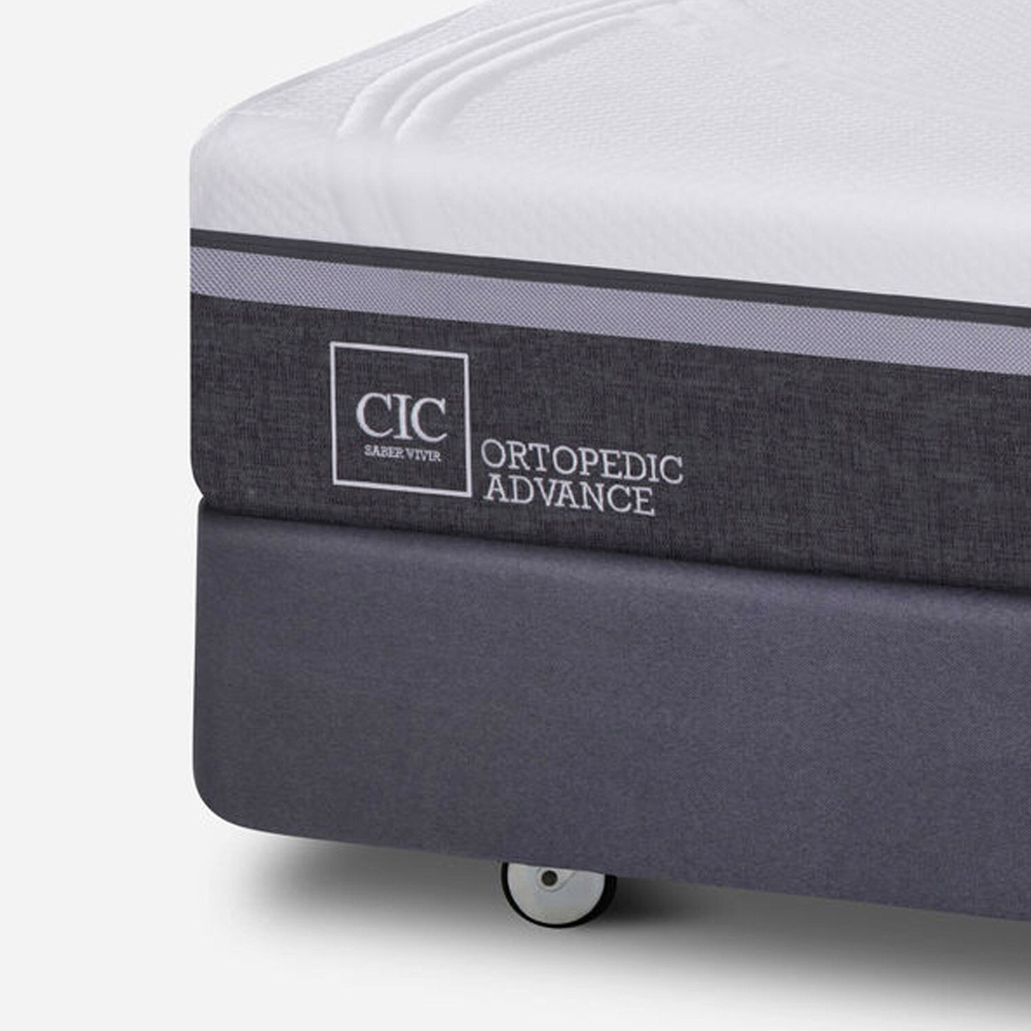 Box Spring 2 Plazas Ortopedic Advance Base Dividida + Respaldo Tigris