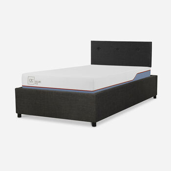 Cama Space Box Excellence Plus 1,5 P Respaldo Black