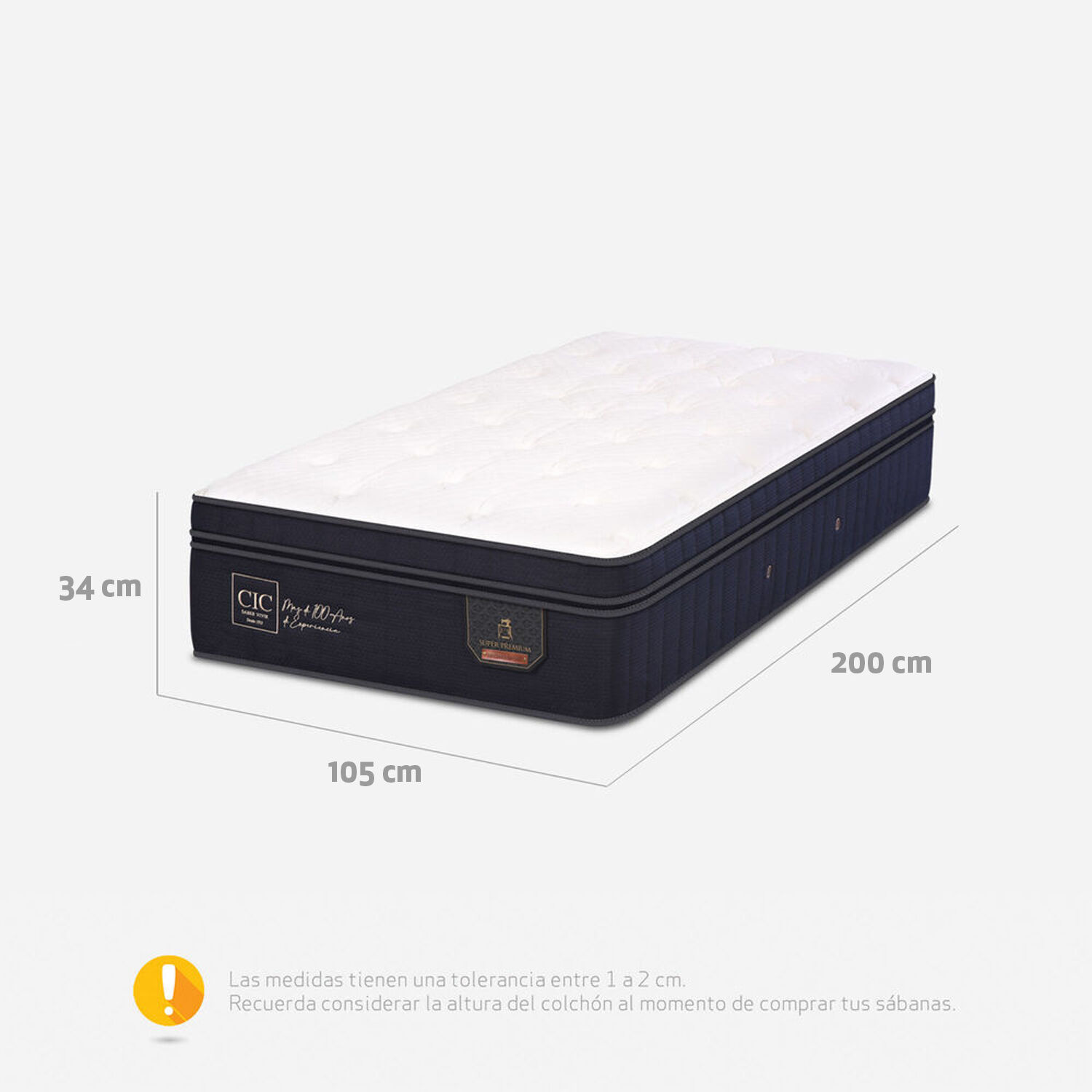 Colchon Super Premium 1.05x2