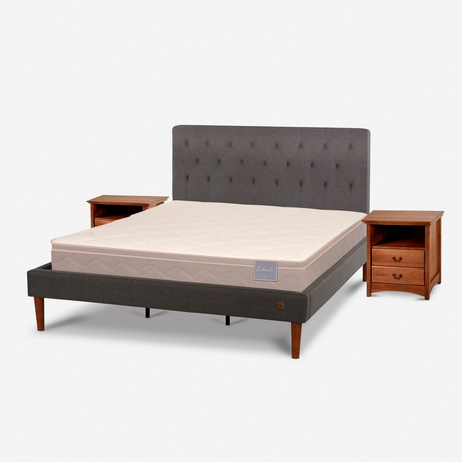 Cama Europea Curve King Rilassati + Set Kavery