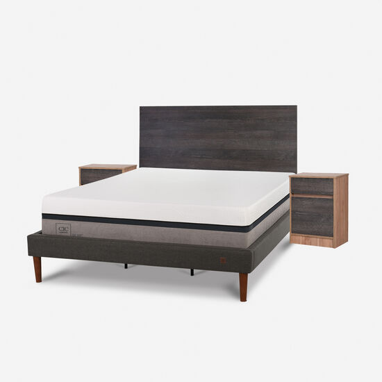 Cama Europea Curve King Balance + Set Espresso