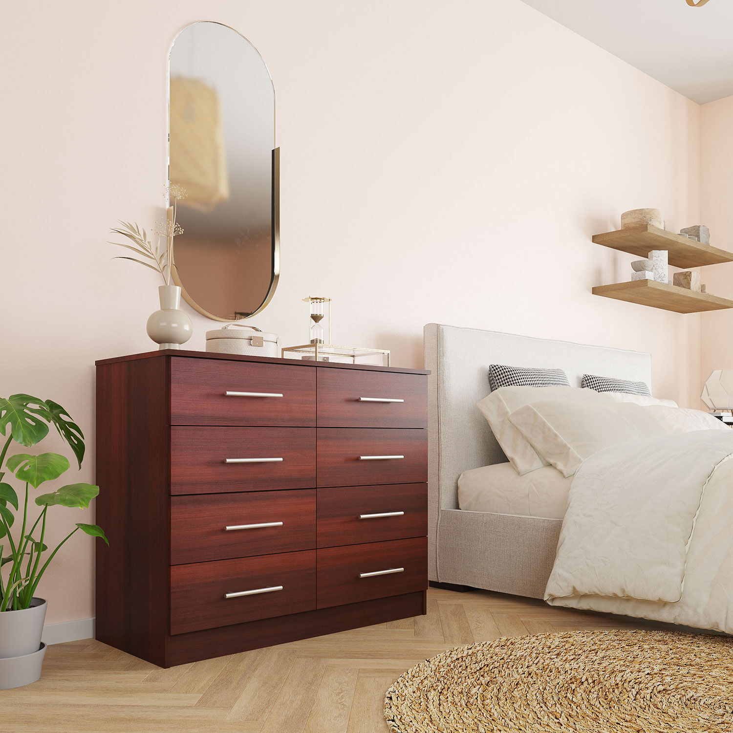 C&oacute;moda 8 Cajones Polux Wengue