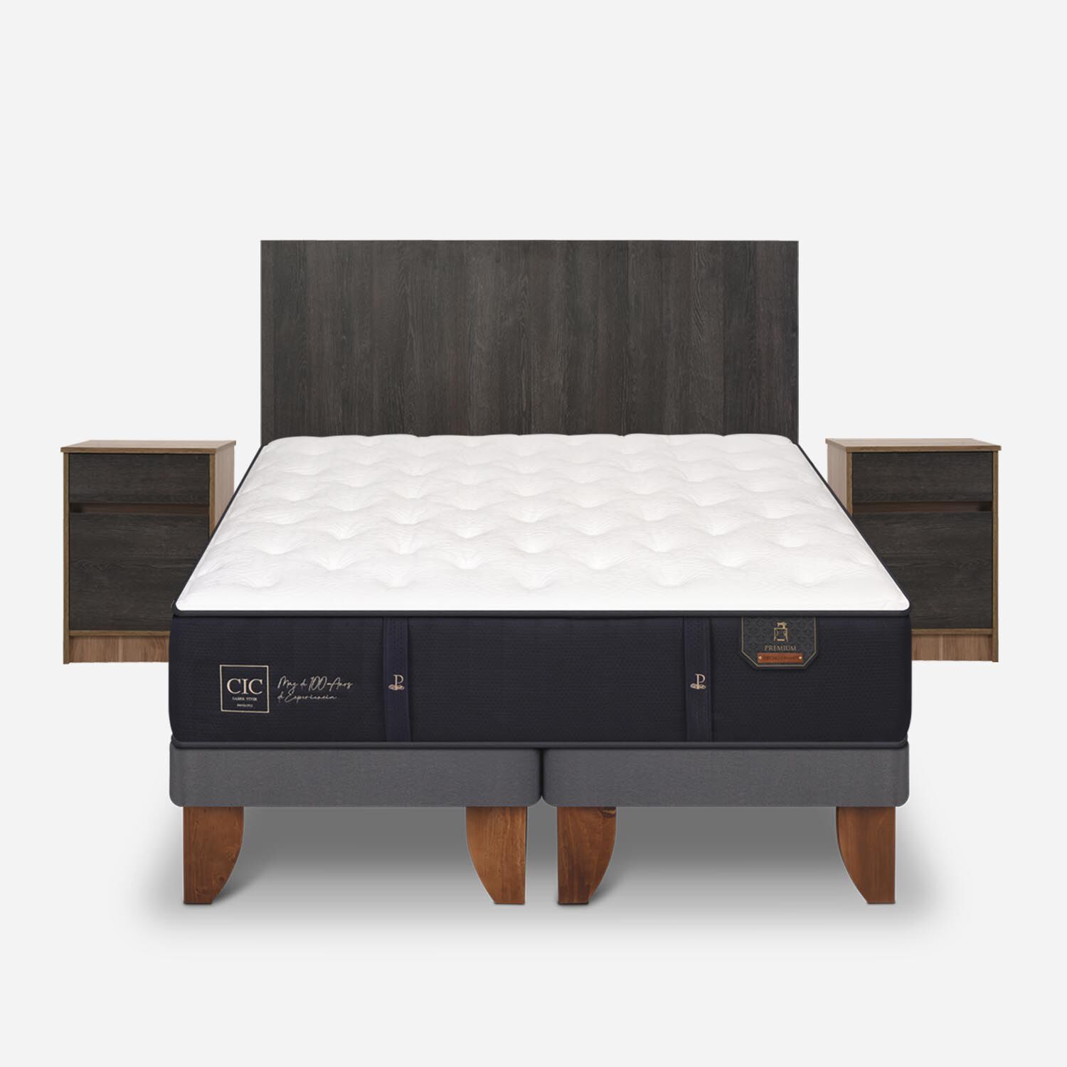 Cama Europea King Premium + Set Espresso