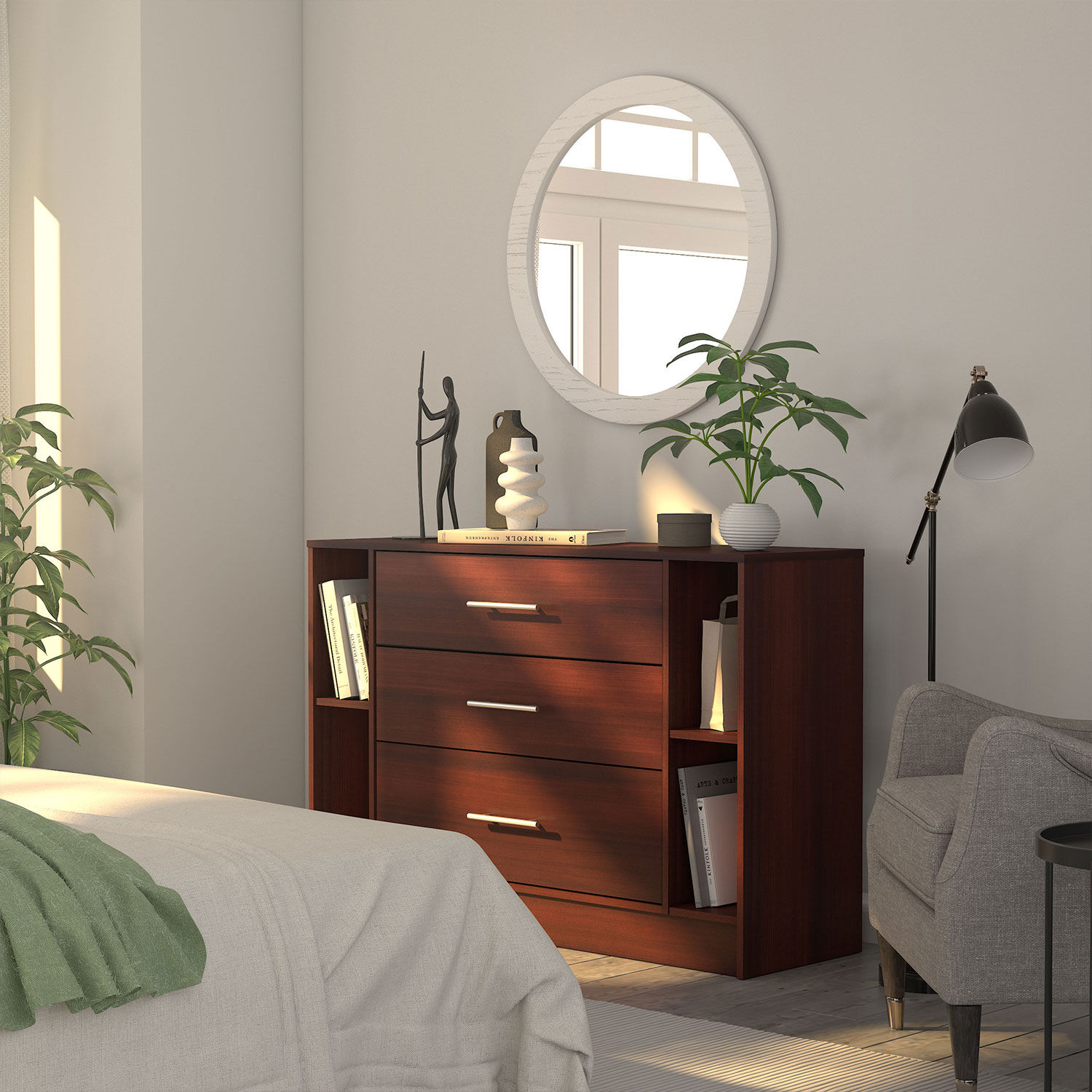 C&oacute;moda 3 Cajones Rigel Chocolate