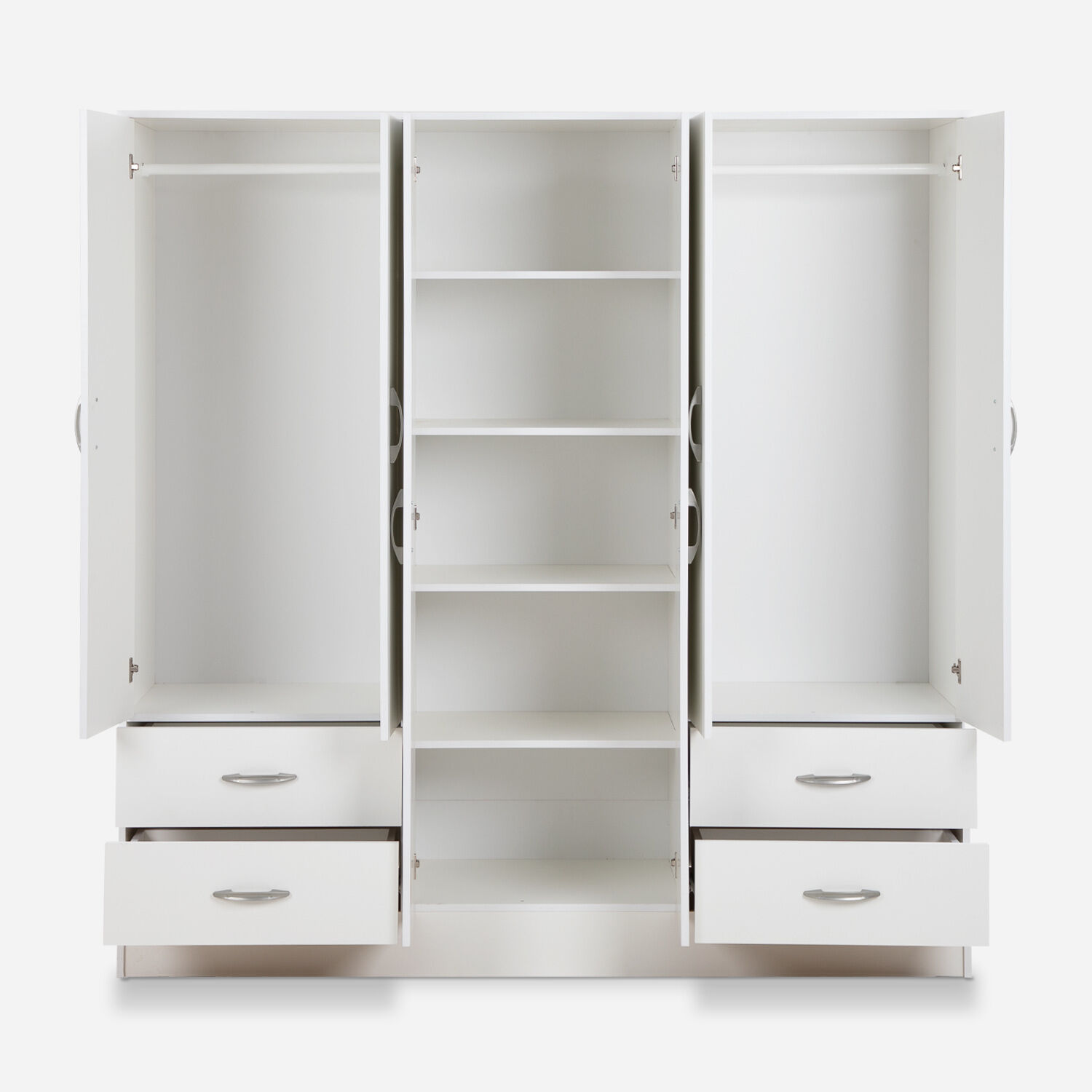 Cl&oacute;set Maipo 6 Puertas 4 Cajones Blanco