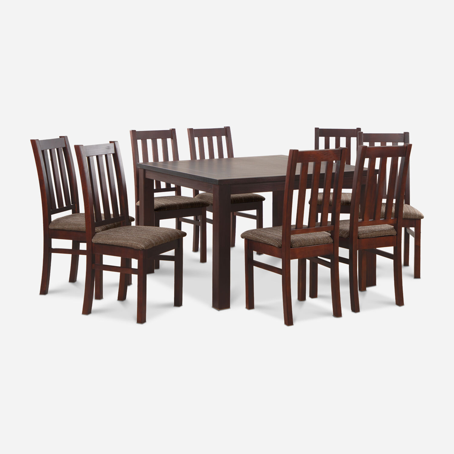 Comedor 8 Sillas &Ntilde;uble Caramelo - Tela Caf&eacute;