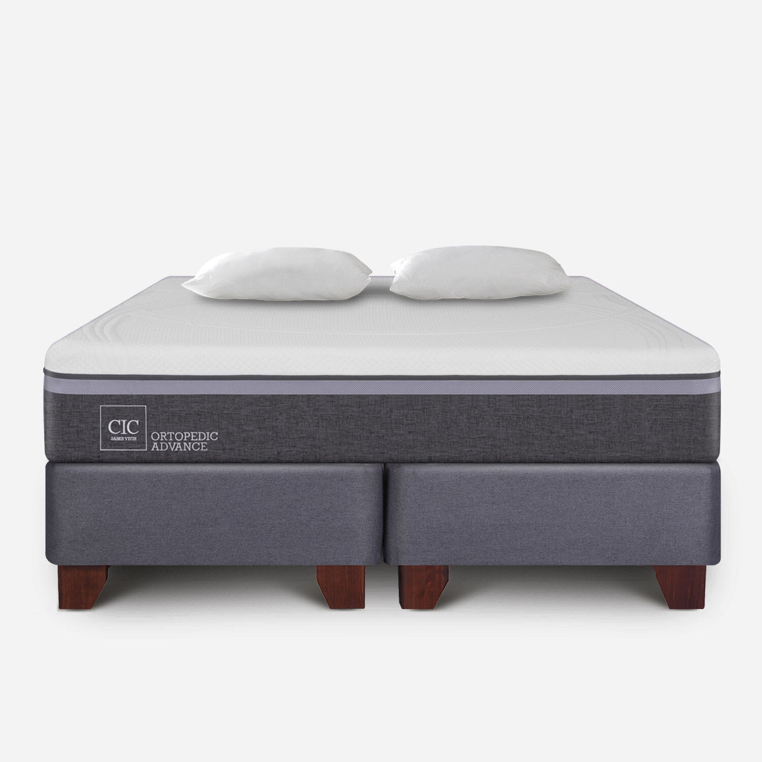 Box Spring King Ortopedic Advance + Almohadas
