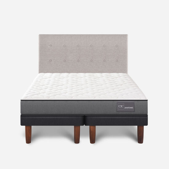 Cama Europea King Anatomic + Respaldo Tigris