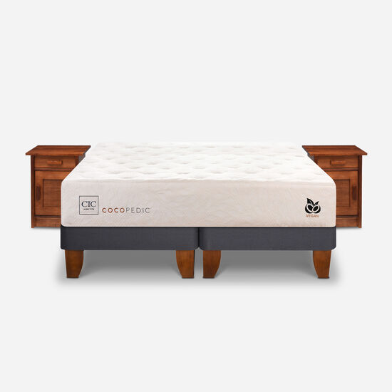 Cama Europea King Cocopedic + Veladores Milán